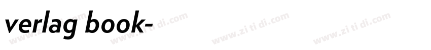 verlag book字体转换